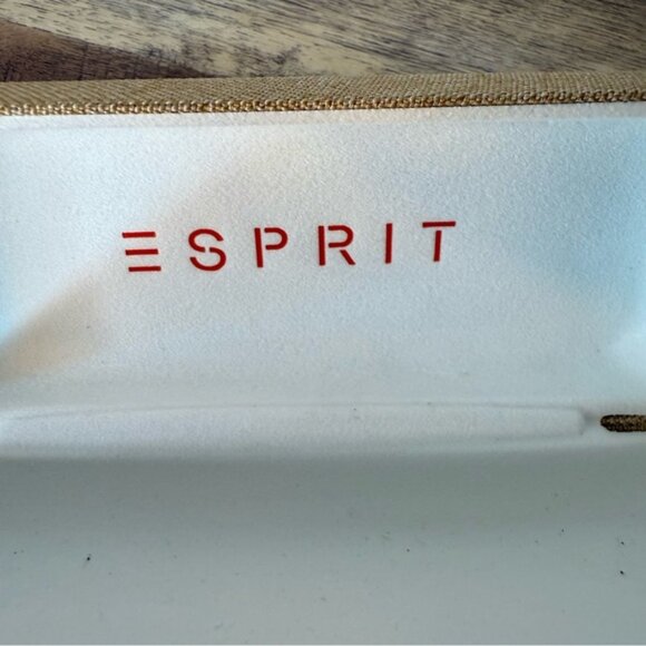 ESPRIT Vintage Tan Canvas Clamshell Hard Case Sunglasses Eyeglasses Travel - Picture 4 of 5